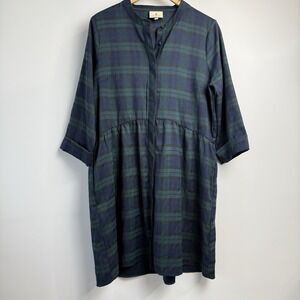 Tuckernuck Blue and Green Plaid Holiday Dress